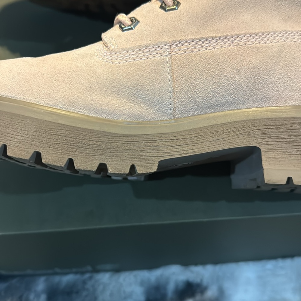 Timberland Carnaby Cool 6 Inch Light Pink Suede Boots Size 9M Worn Once - Picture 9 of 10